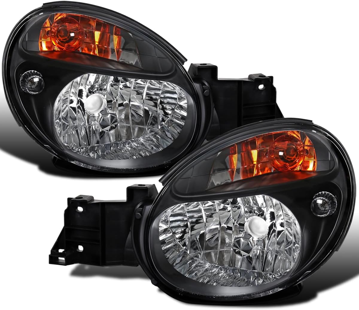 Ronnin - Fits 2002-2003 Subaru Impreza Replacement Halogen Headlights Assembly Pair | Black