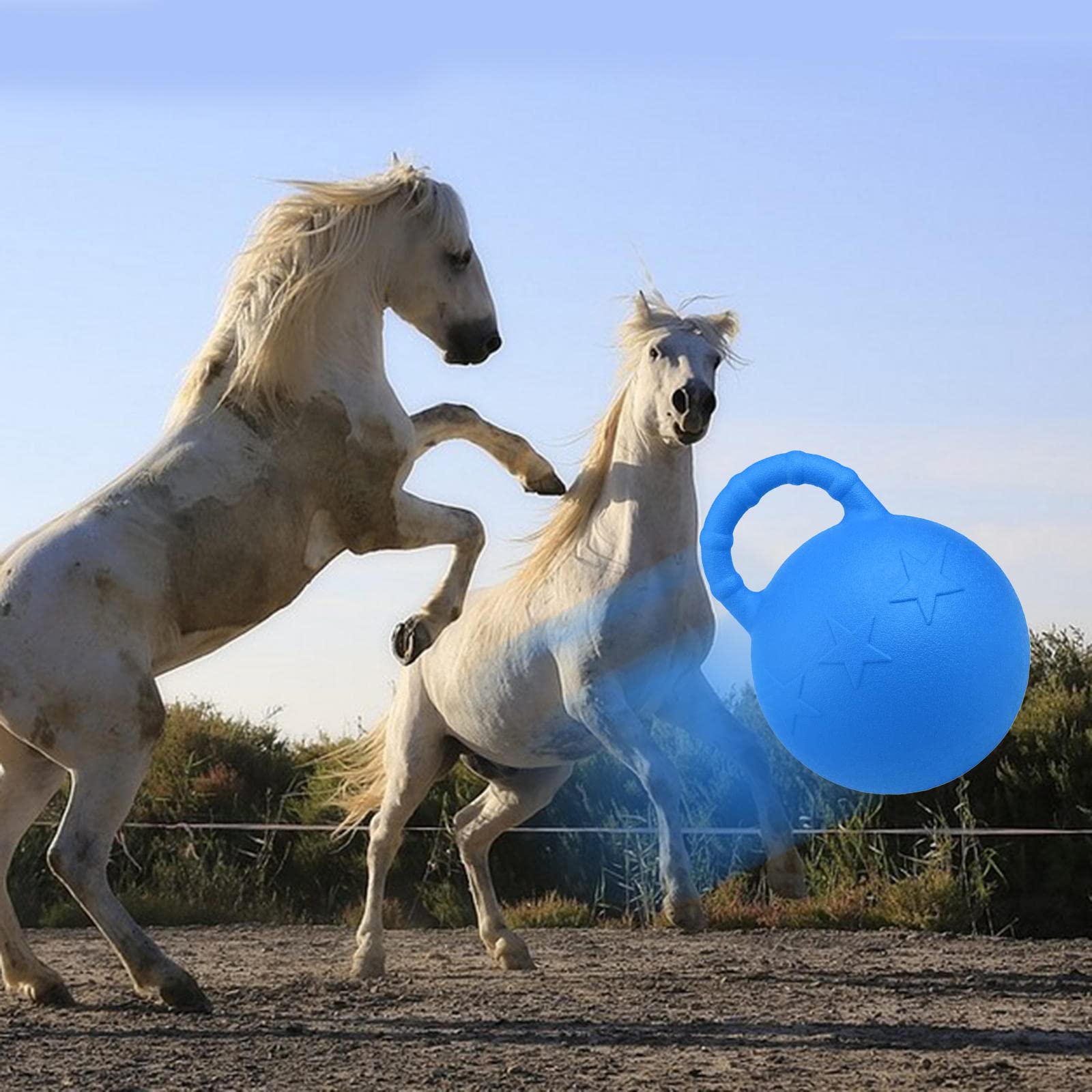 Perfeclan Pelota de de Juguete para Caballos con a, para Mascotas, Juguete Estable para Caballo y Patio, Juguete para Jugar, Azul Real
