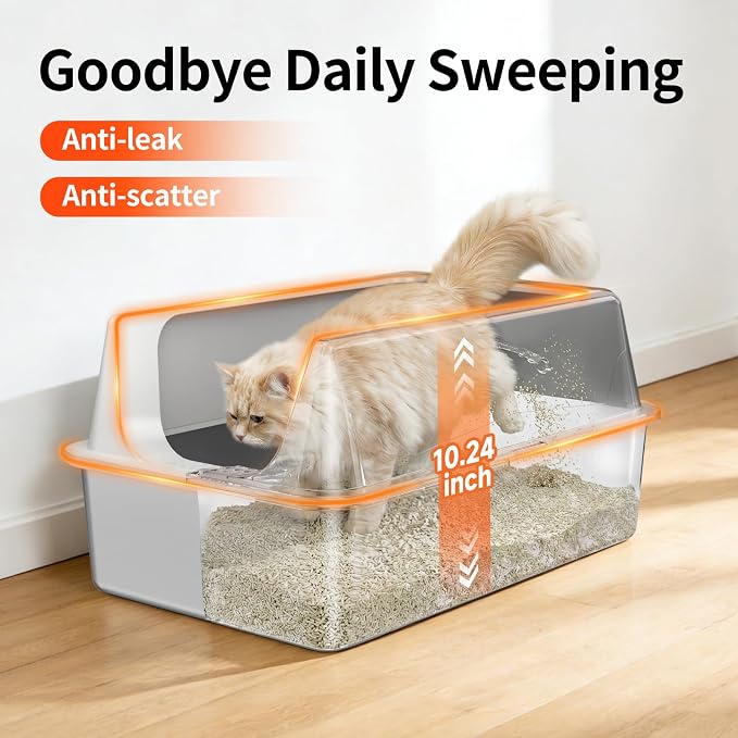 Cubo de baño para gato doble paquete XL acero inoxidable con alta protección miniatura 2