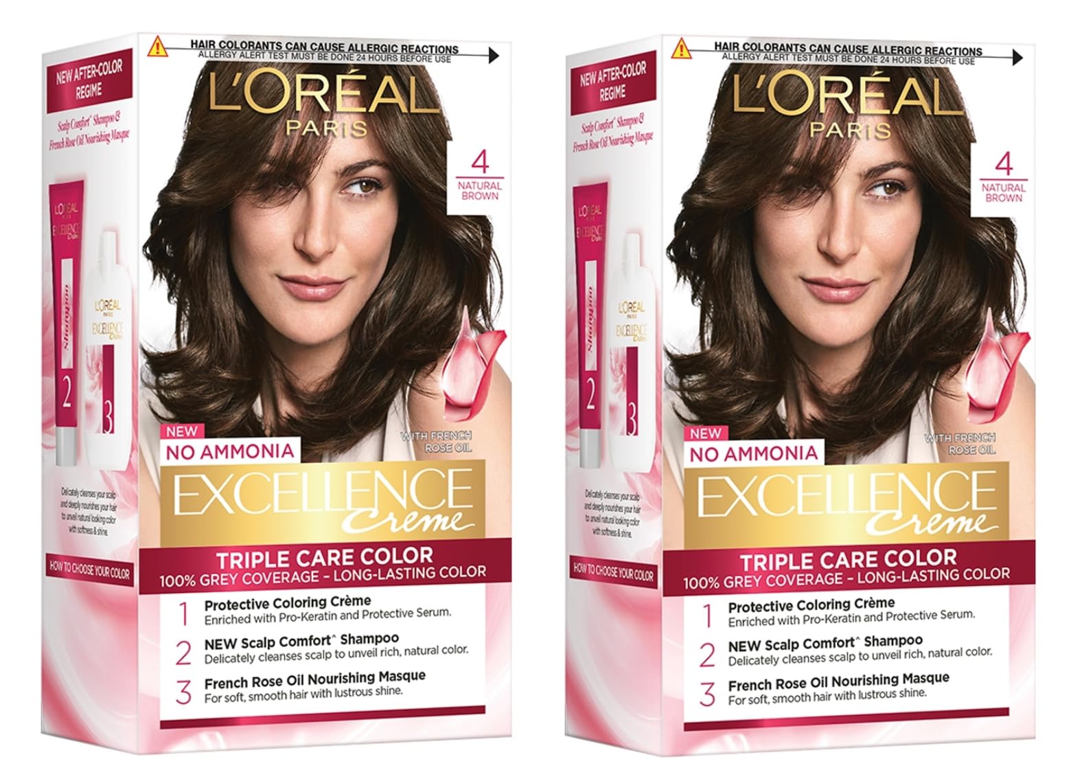 L Oréal Paris Excellence Creme Hair Color, 4 Natural Brown, (72ml+100g) (PACK OF 2)-picture-51