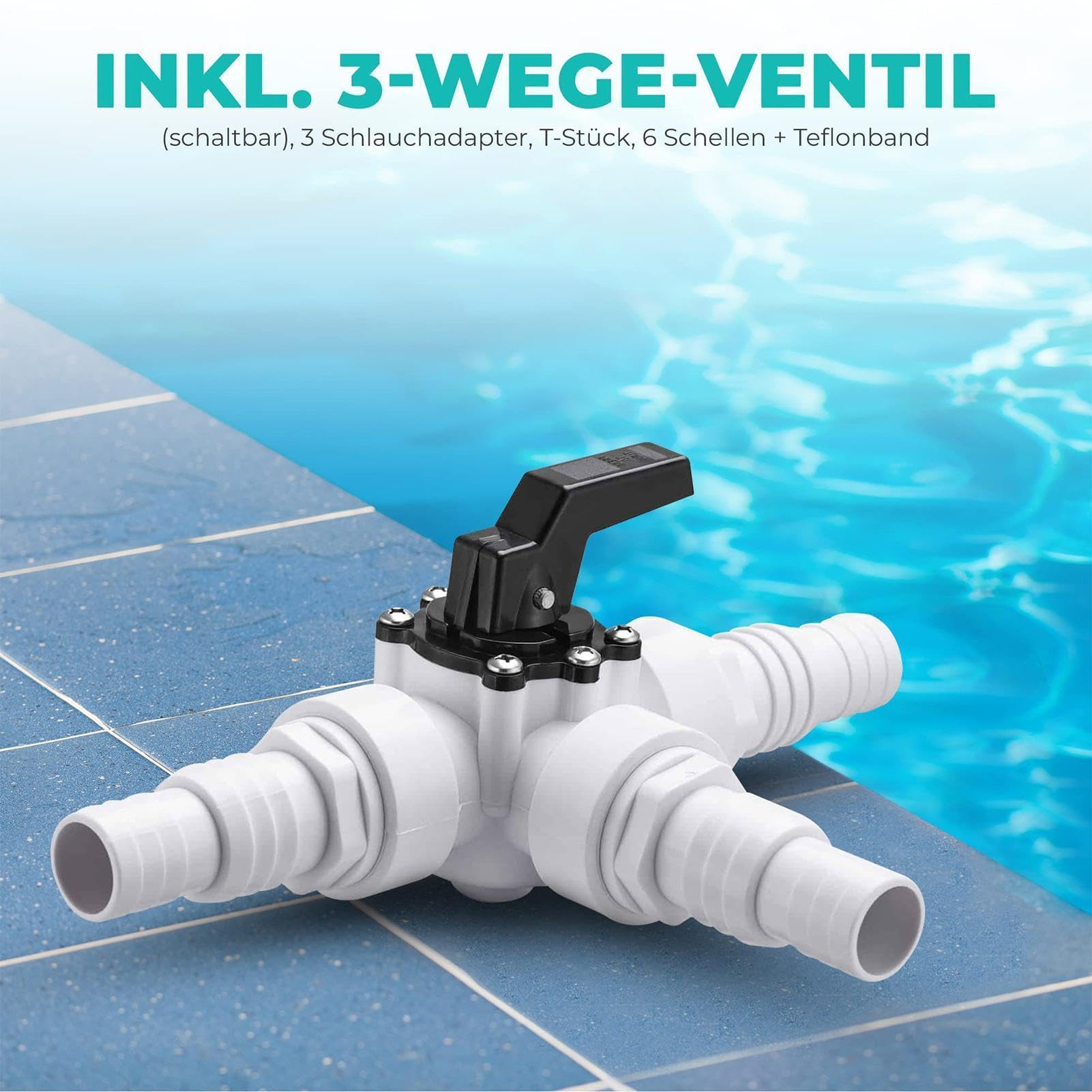 Solar Heater Bypass Kit - Regulation Set And Pool Diverter Valve | Hose Connection Attaching Múltiples Unidades | Quick Connect Pool Diverter Valve Regulation Set For Solar Heating System, Swimming