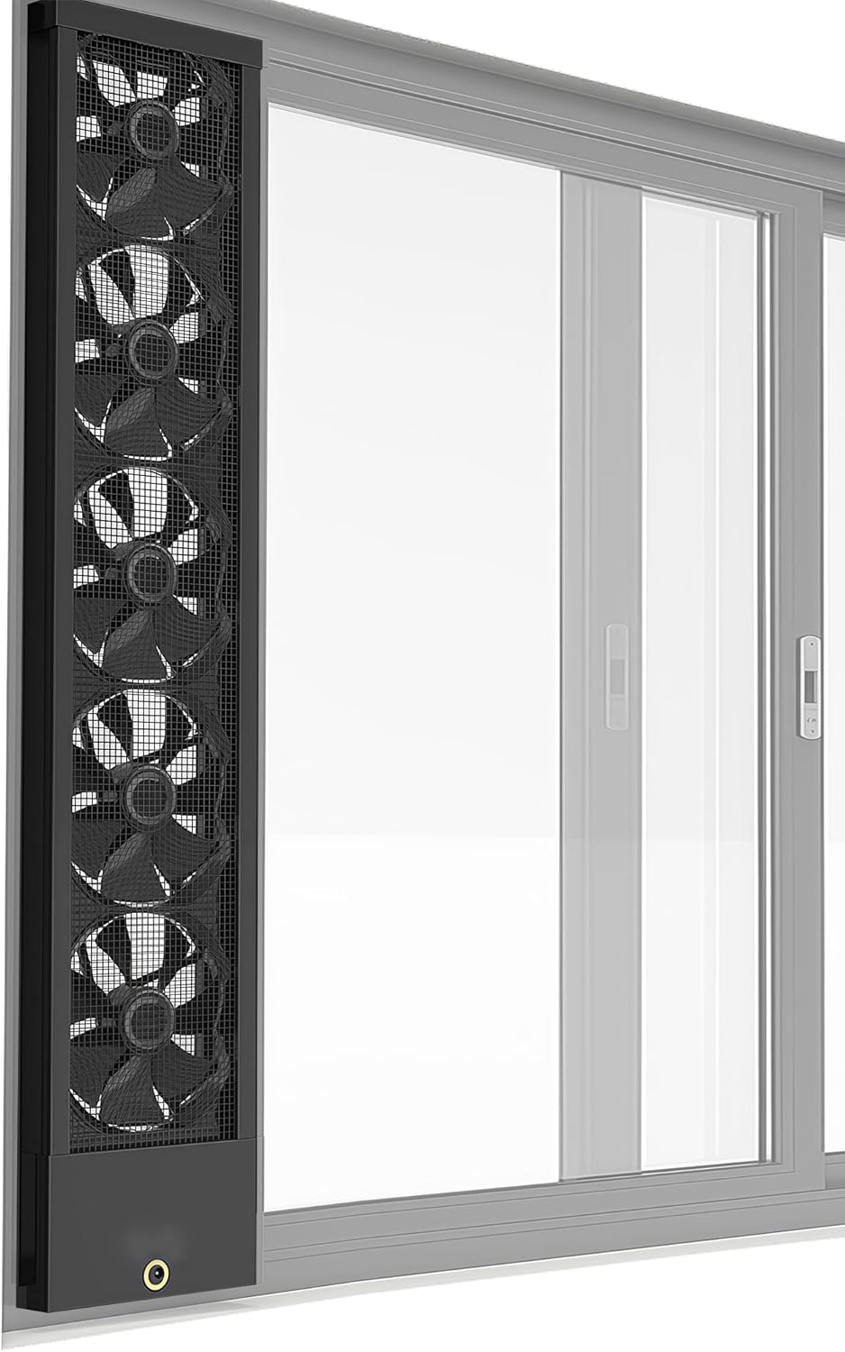 31.5-33.5 Inch Vertical Window Exhaust Fan for Sliding Windows – Align Perfectly with Window Top and Bottom Frames Tool-Free With Variable Speed for Bedrooms Smoky Spaces Hot Areas(Black)