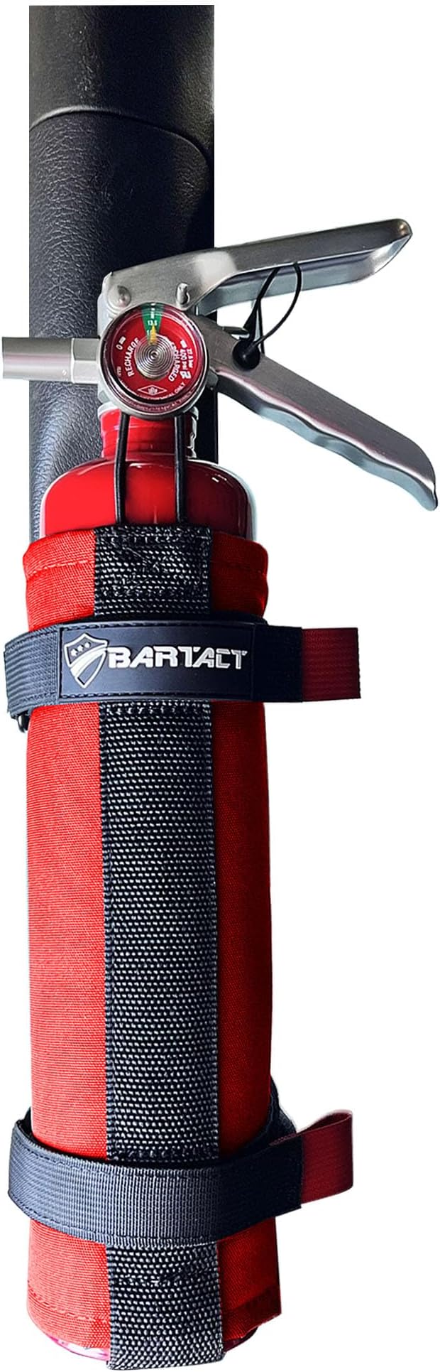 Bartact2.5 lb Roll Bar Fire Extinguisher Mount for Vehicle Holder, Adjustable Fire Extinguisher Holder Mount, US Made Universal Vehicle Fire Extinguisher Holder Fits All Roll Bars (Red)