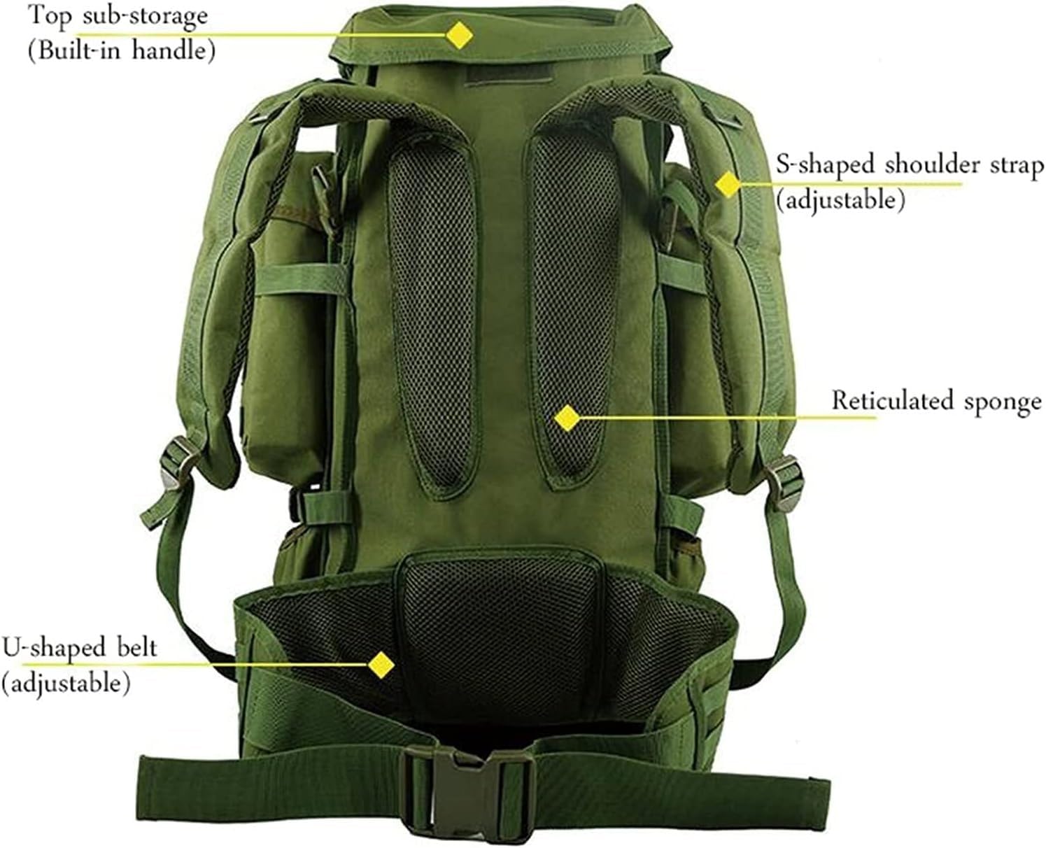 Mochila De Senderismo, Mochila De Caza, Mochila Sobrevivencia, Mochila Táctica De Supervivencia, Paquete De Caza Todo En Uno Táctico Escalable, para Caza del Campo Pesca