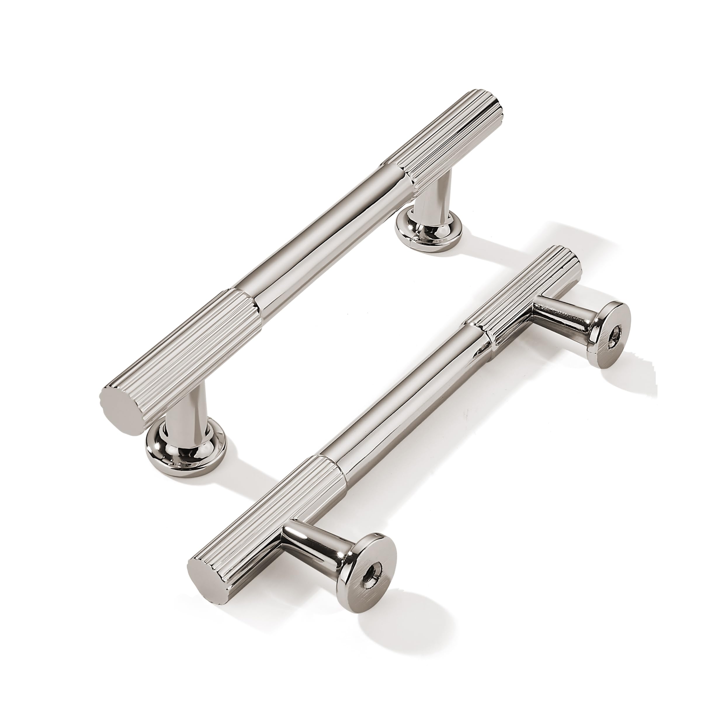KHTUMEWARE-KH302 Polished Nickel Cabinet Pulls CTC 4 in (102 mm) 10-Pack