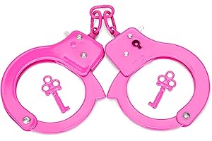 Pink fuzzy hand cuff