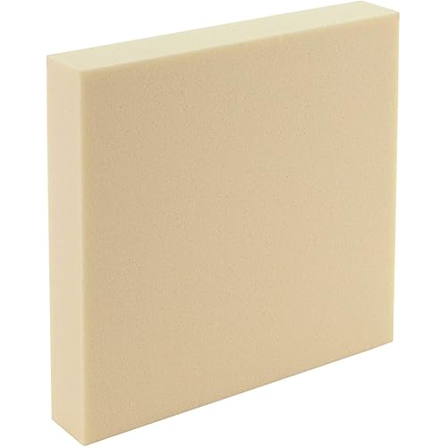 Sculpture Block - Polyurethane Foam Carving Block - 6 x 6 x 1 inches , White