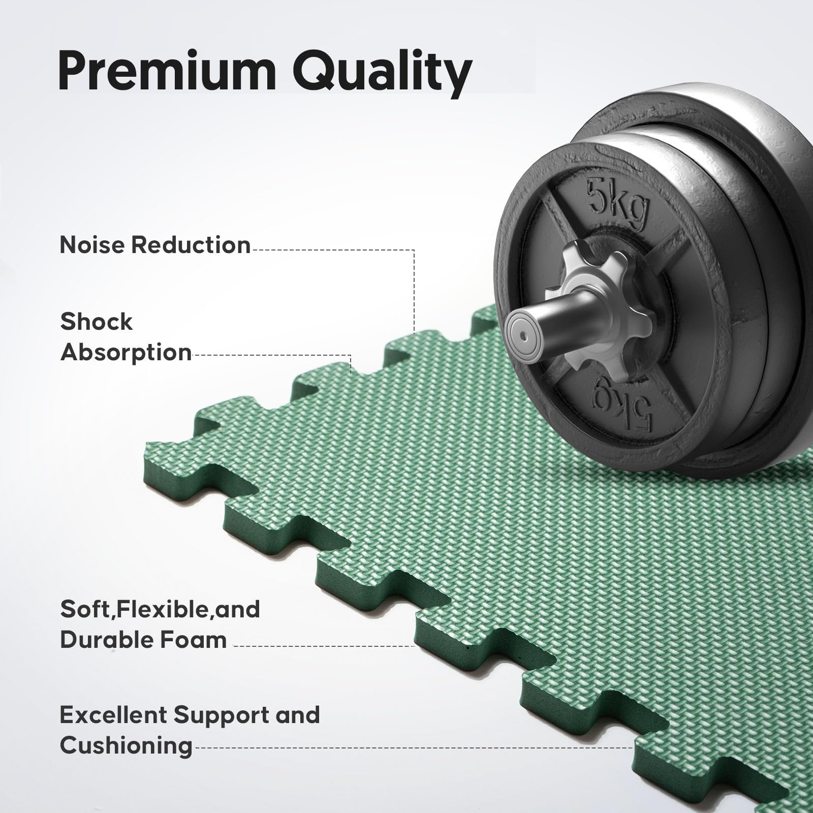 Crystals Interlocking Gym Floor Mats - EVA Foam Tiles With Non-Slip