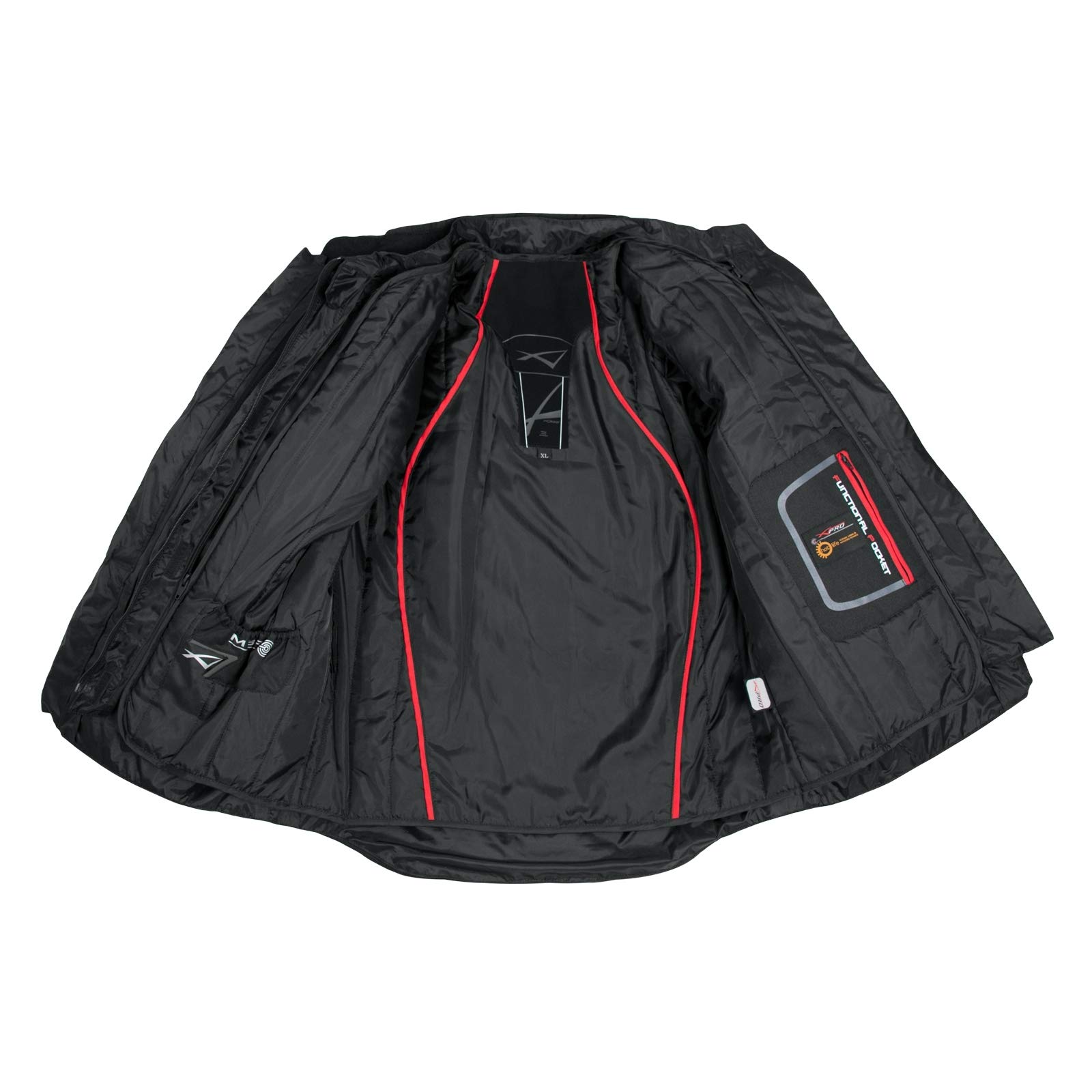 A-Pro Giacca Moto Mesh Tessuto Impermeabile Protezioni CE 4 Stagioni Fluo S