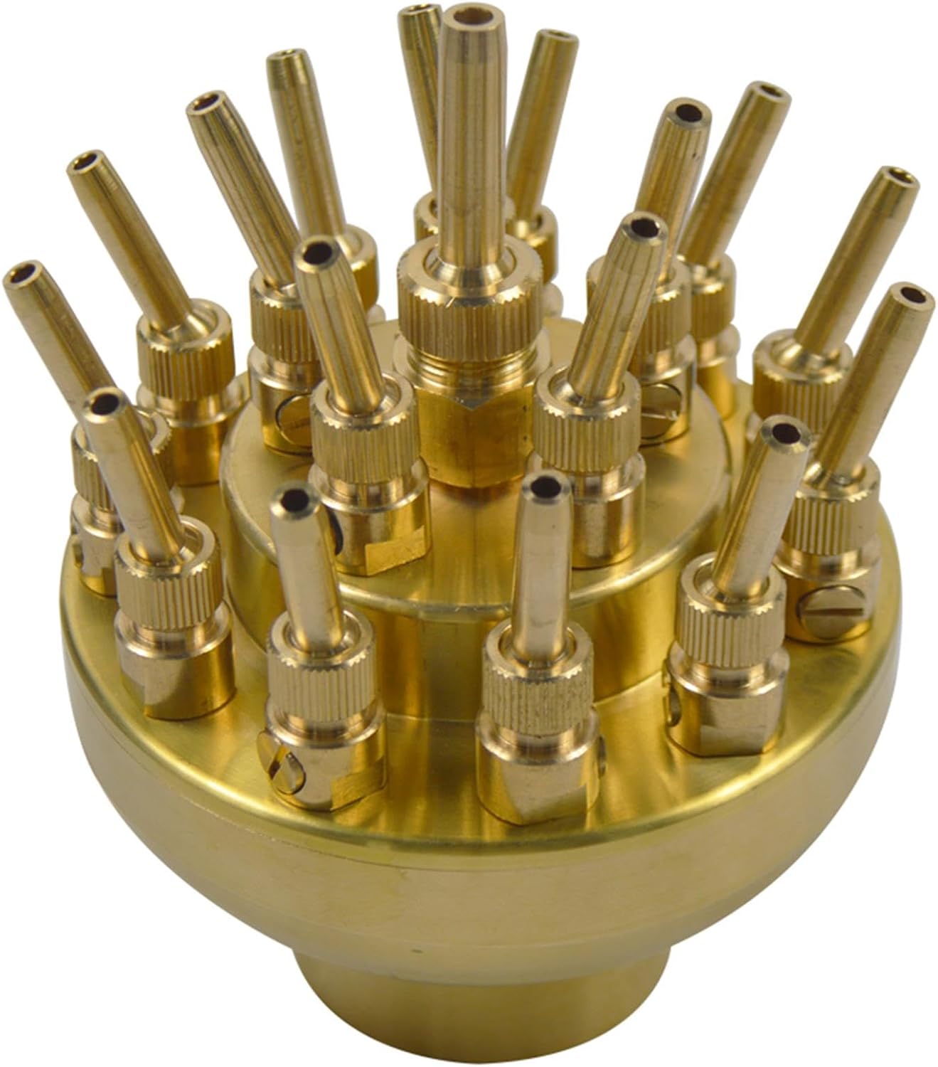 3 Layers Water Fountain Nozzle, 2in (DN50) Female Thread Inlet, 17 Sprinklers Adjustable Multi-Tube Brass Spray Head, for Garden Outdoor Pond Decorations
