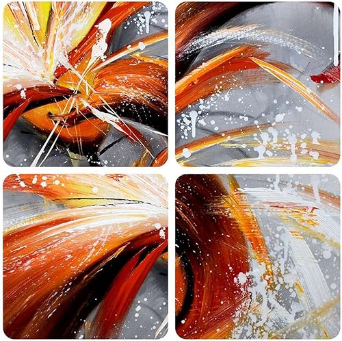 Miniatura 4 de ARTLAND Lienzo pintado a mano con diseño de flores de 24 x 36 pulgadas