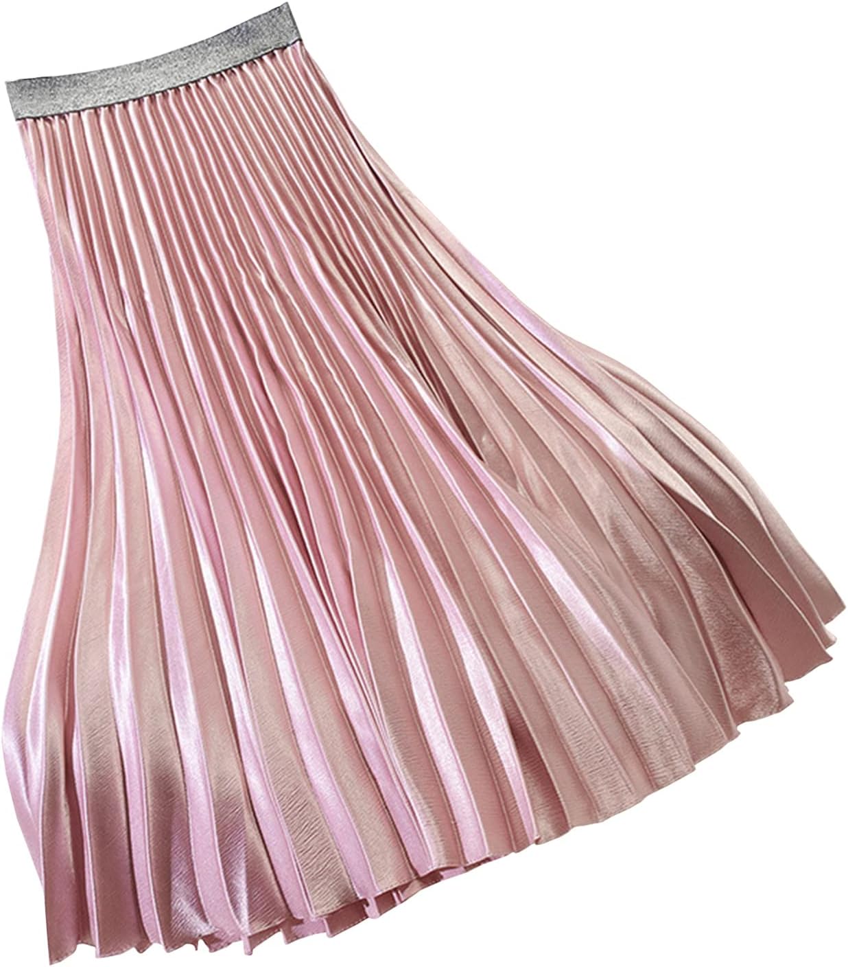 Womens Casual Elastic Waist Metallic Pleated Jamaica Ubuy
