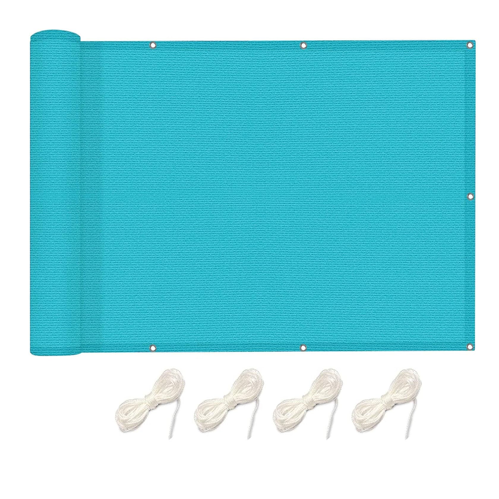 Voile pare-soleil bleue anti 95% UV et résistante au vent