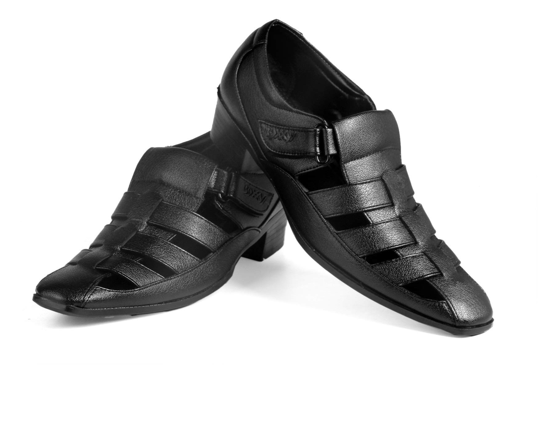 bxxy Men's 2" Height Increasing Synthetic Material Formal Velcro Roman Sandals with Pu Sole.-picture-13