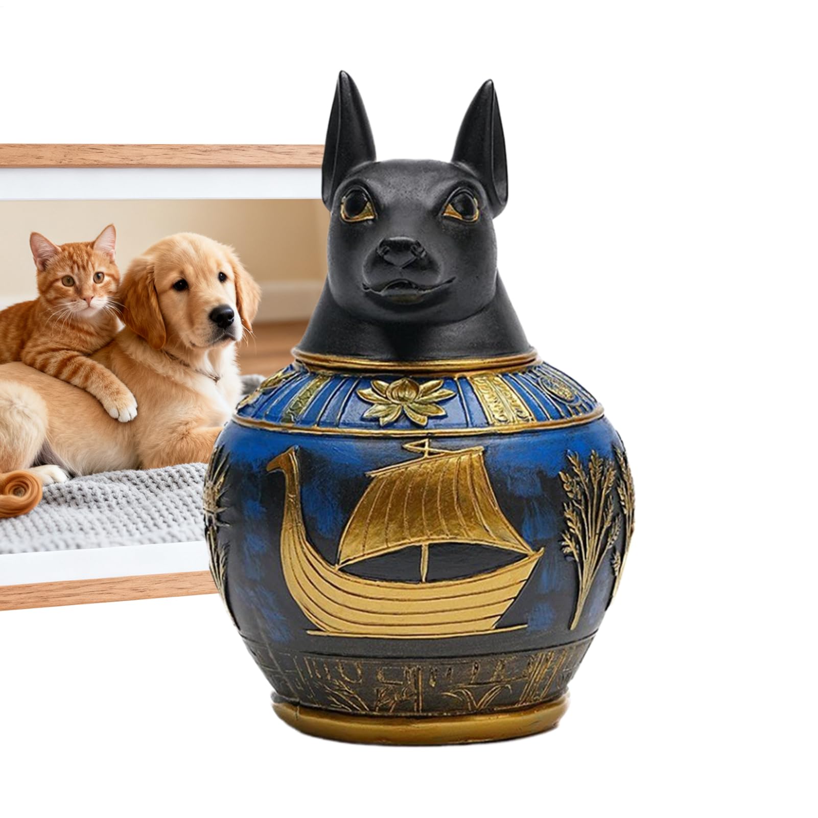 Urna para cenizas de mascotas y caja de cremación decorativa
