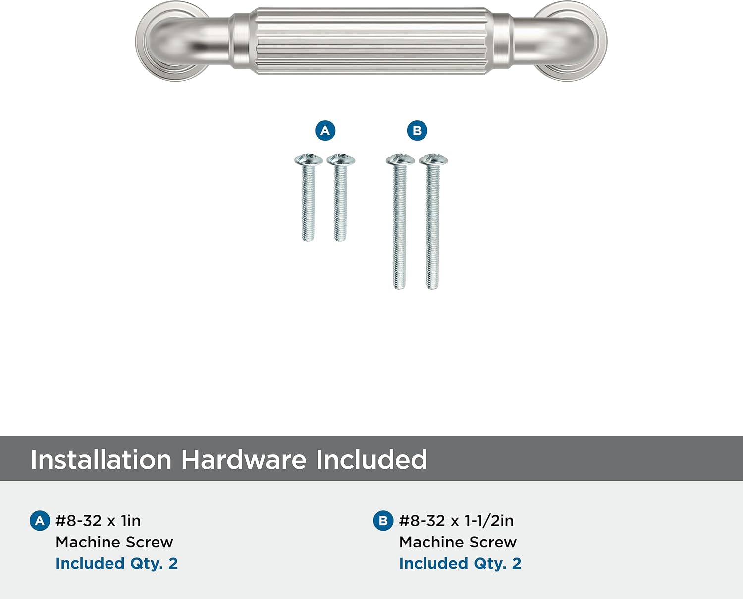 Amerock Cowrie 3 inch (76mm) Center-to-Center Satin Nickel Cabinet Pull, BP37701G10
