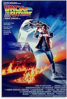 TOPOSTER Back to The Future Movie Poster, Hit Retro Moive Posters Aesthetic Canvas Wall Art for Bedroom Decor 16x24inch(40...
