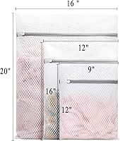 Vista 5 de 3 bolsas de malla de hexagonal para ropa delicada, 12 x 16 pulgadas