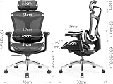 SIHOO Doro C300 Ergonomic Office Chair with Ultra Soft 3D Armrests, Dynamic Lumbar Support for Home Office, Adjustable Backrest Desk Chair (Black) - 3