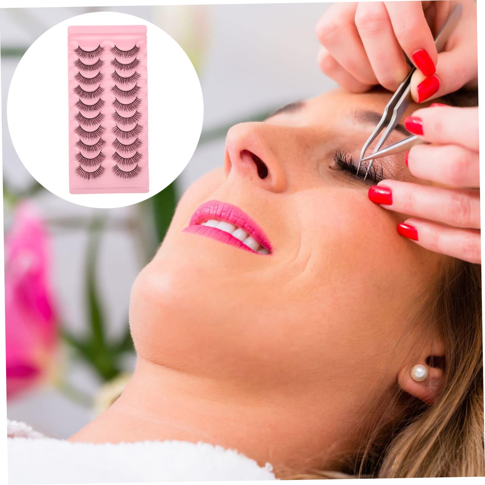 Beavorty 40pares Pestañas Postizas De Extensiones Curly Esponjoso Para Maquillaje Noche