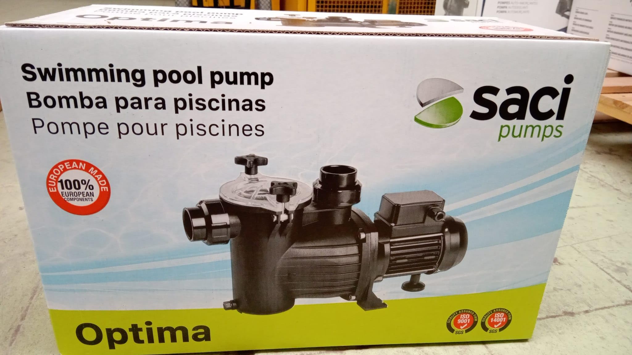 Saci Pumps Bomba Industrial de Agua Optima 50M - 7.000 l/h Negro