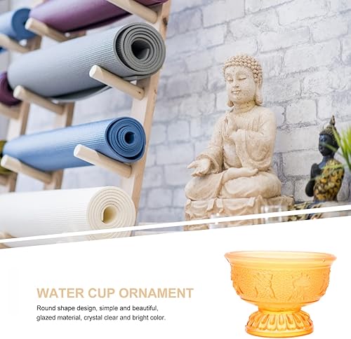 Miniatura 6 de IMIKEYA Taza de agua de esmalte de color, taza de oferta de vidrio, suministro budista, taza de té transparente, taza de café expreso, taza de