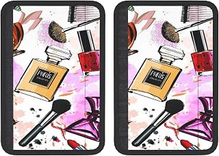 Girly Watercolor Cosmetics Perfumes Lipstick Nail Polish Brush Car Seat Belt Shoulder Pad - Breathable Chloroprene Rubber Cover, Adjustable, Suitable for Daily Driving and Travel
