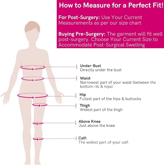 LIPOELASTIC Post Surgery Compression Girdle Thigh Length with Both Sides Padded Zipper VF Comfort