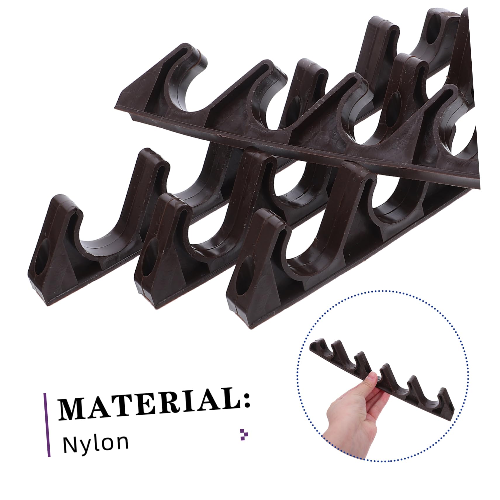 8 Soportes de Nylon para Sillas de Jardín Exterior Diseño de Cinco Dientes y Ajuste de Cinco Posiciones, Resistentes al Clima para Aventuras al Aire Libre