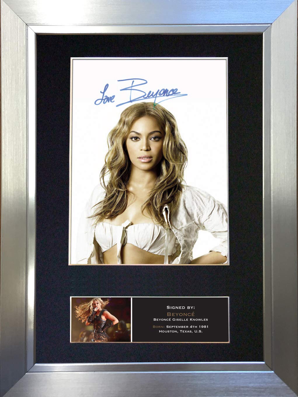 BEYONCE No2 Signed Autograph Mounted Photo Reproduction PRINT A4
