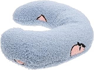 balacoo U- Shaped Elasticity Pillow Neck Pillow Head Support Pillow Cute U- Shaped Pillow for Cat Dog Kitten Play Blue