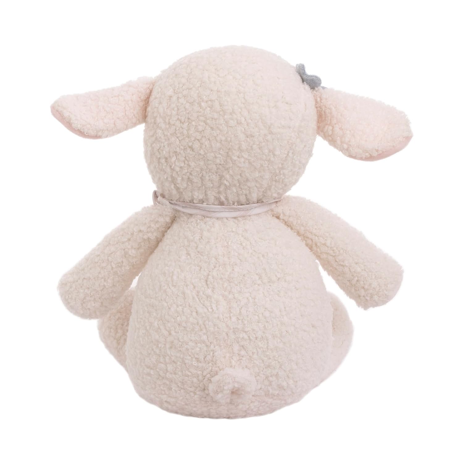 NoJo Farmhouse Chic Pink and White Super Soft Plush Stuffed Animal Lamb with Bandana - Meadow