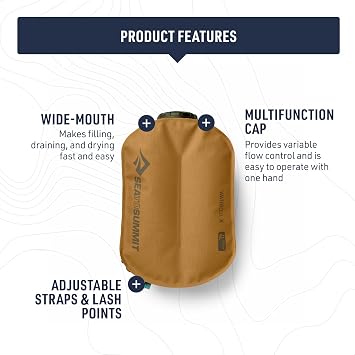Sea to Summit Watercell X Lightweight Camping Water Storage/Dispenser and Shower