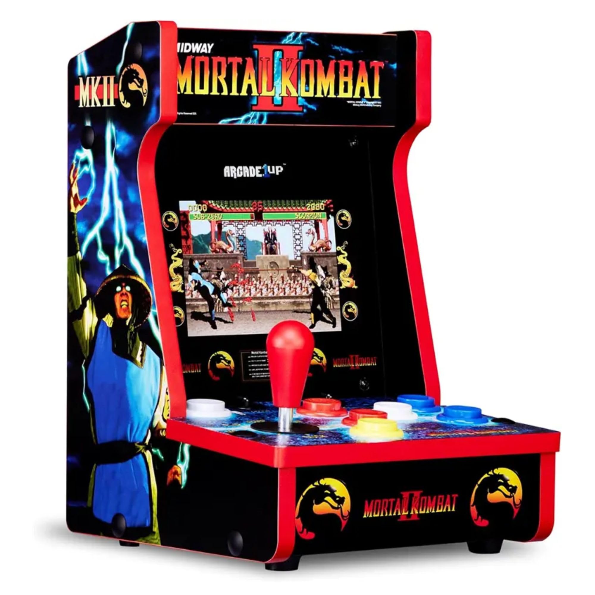 Arcade1Up Mortal Kombat II モータルコンバット2 筐体 Amazon.com: Arcade1Up Mortal Kombat II Countercade Arcade, 3 Games
