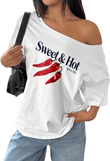 SXV Women Plus Size Loose Spicy Life Graphic Asymmetrical Neck Short Sleeve T-Shirt,Oversized Price In India
