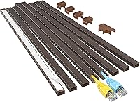 Vista 20 de Yecaye - Ocultador de cable de 125 pulgadas, corrector de cables de canal de un solo cable, sistema de gestión de cables fácil de instalar para un