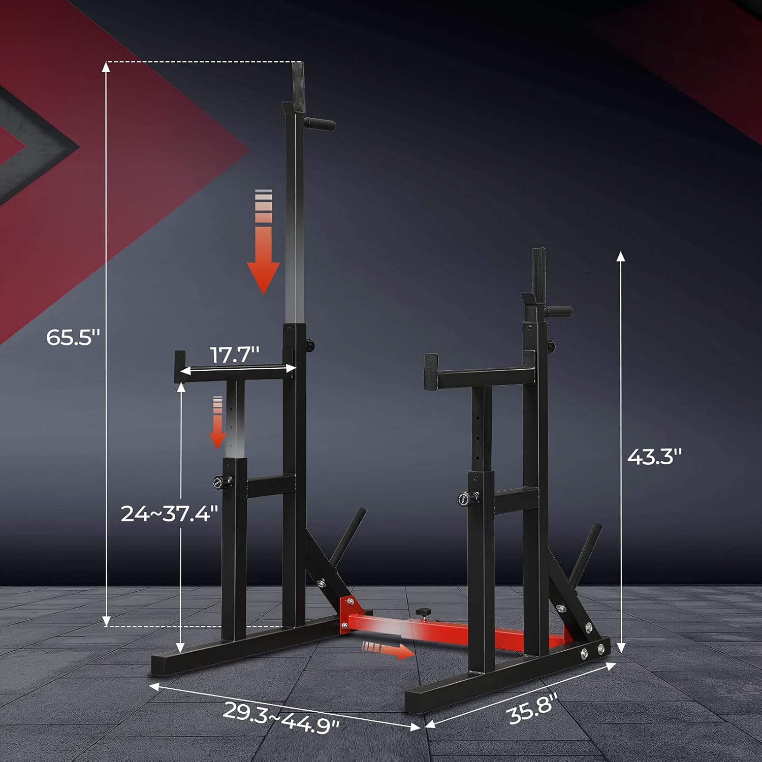 KICODE Squat Rack, Muti-Function Barbell Rack, Portable Squat Rack, Weight Rack for Bench Press, Portable Adjustable Barbell Weight Rack, Strength Training Weight Racks for Gym & Home : Everything Else