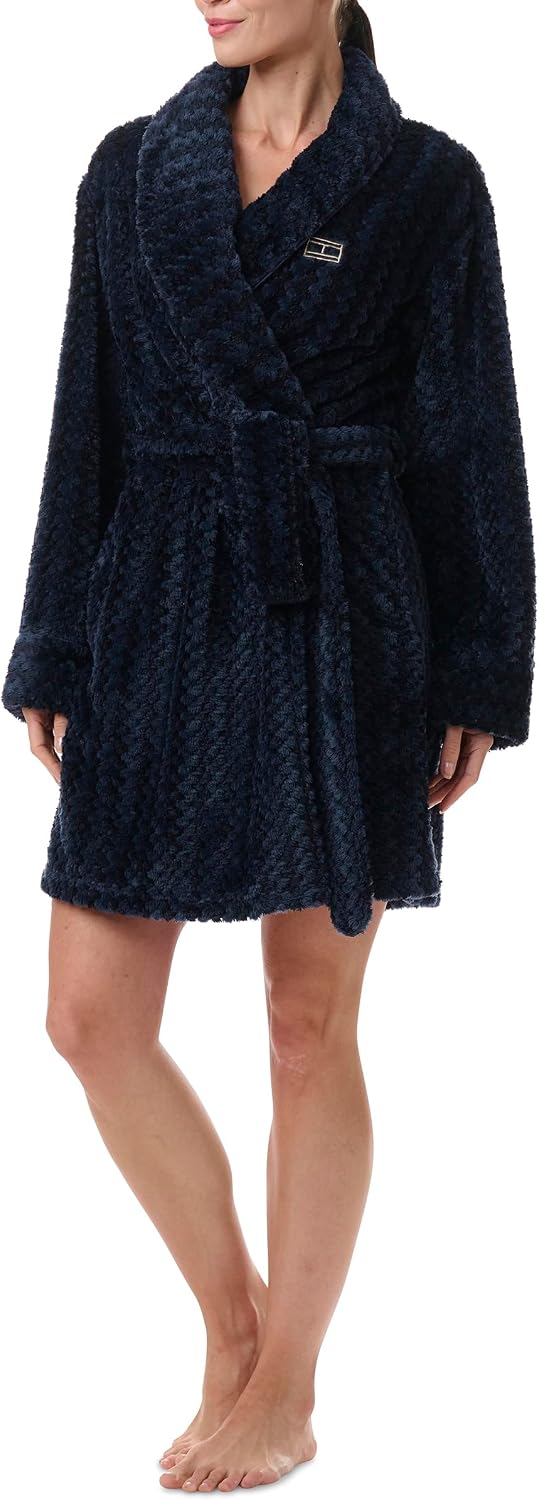 Tommy Hilfiger Women's Long Sleeve Plush Robe