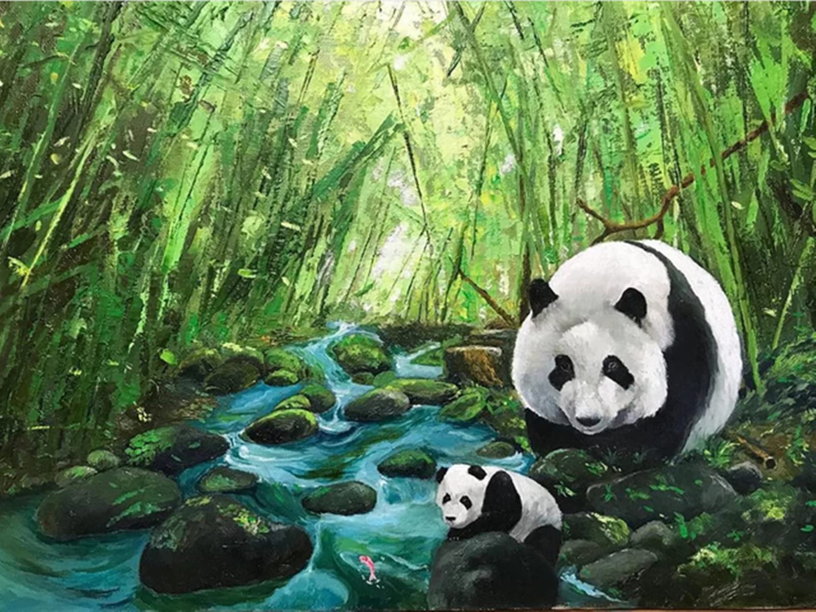 Puzzle bois panda rouge 5000 pièces pour jeu de famille et soirée d'hiver