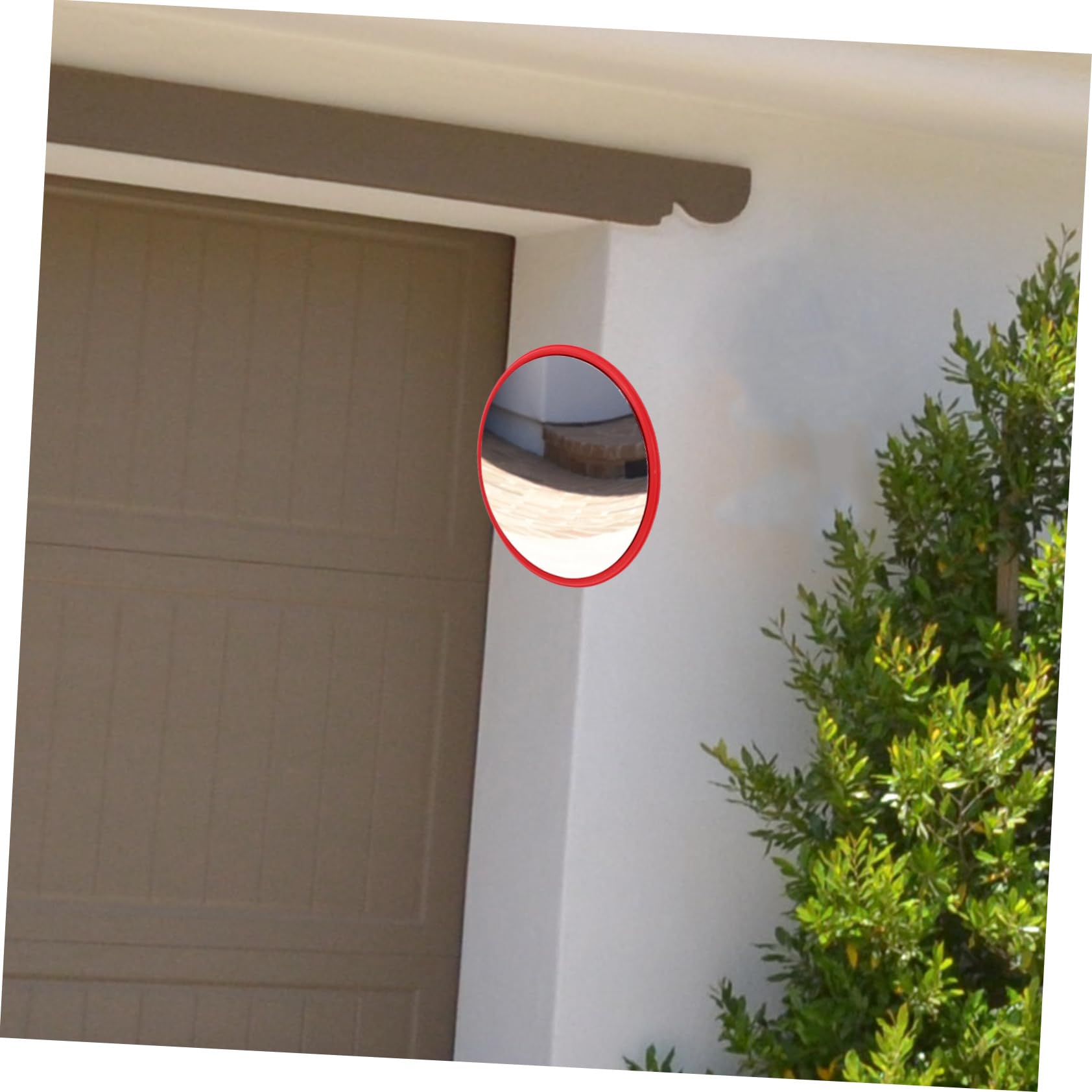 Gatuida Espejo Convexo de Seguridad Vial Ajustable de 30cm para Estacionamiento y Exteriores Ángulo Amplio, Material Abs y PC Resistente Herramientas de Instalación