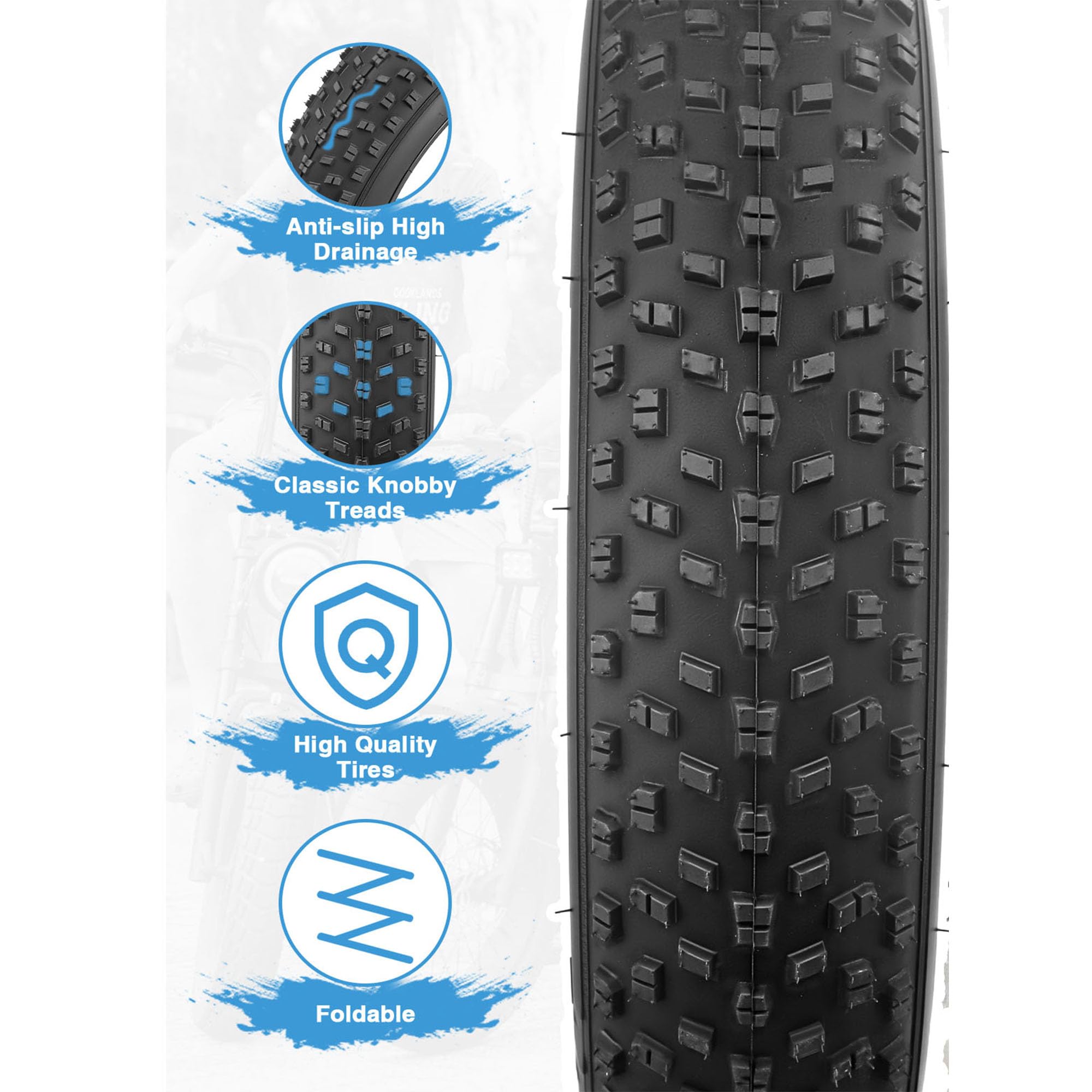 ZUKKA 16/20 cala Heavy Duty E-Bike opony 16/20 x 4,0, składana opona do rowerów elektrycznych/górskich
