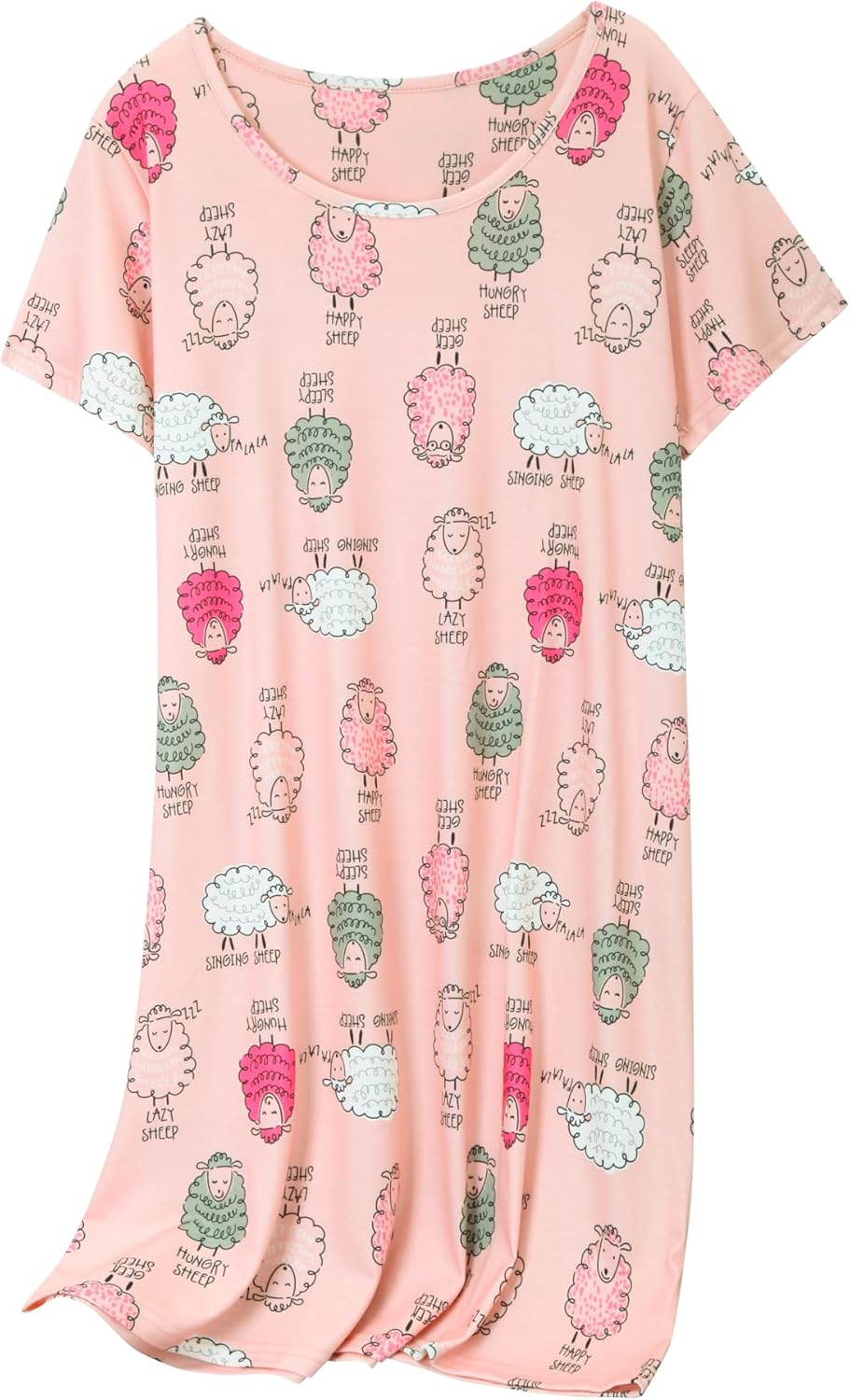 3 Pack Women's Cotton Nightgown Sleepwear Short Sleeve Sleepshirt Casual Print Sleepdress Cotton Sleepwear,S-3XL - Image 2