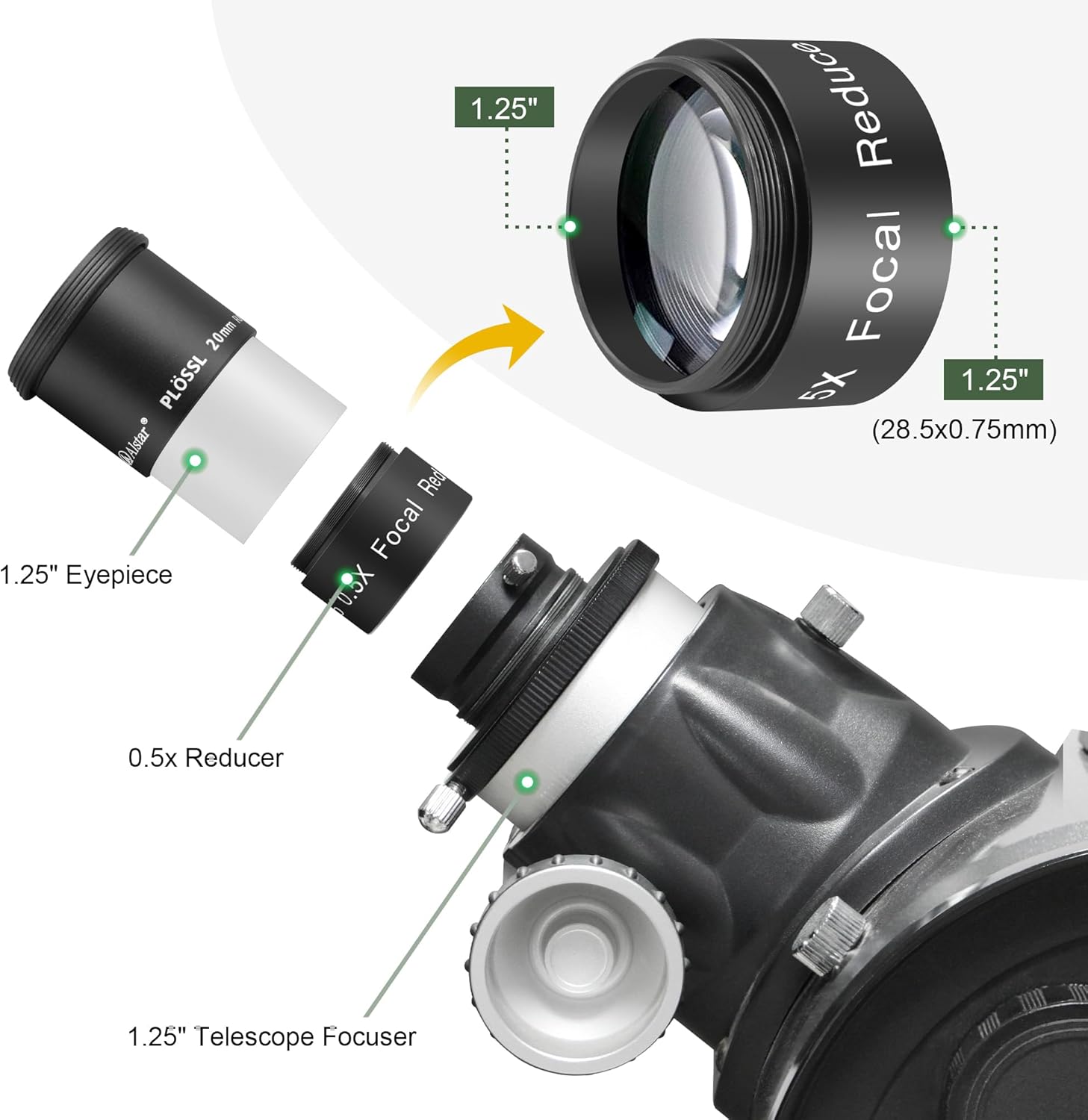 Alstar Stereo Binocular Viewer - Bundle with - 0.5X Reducer
