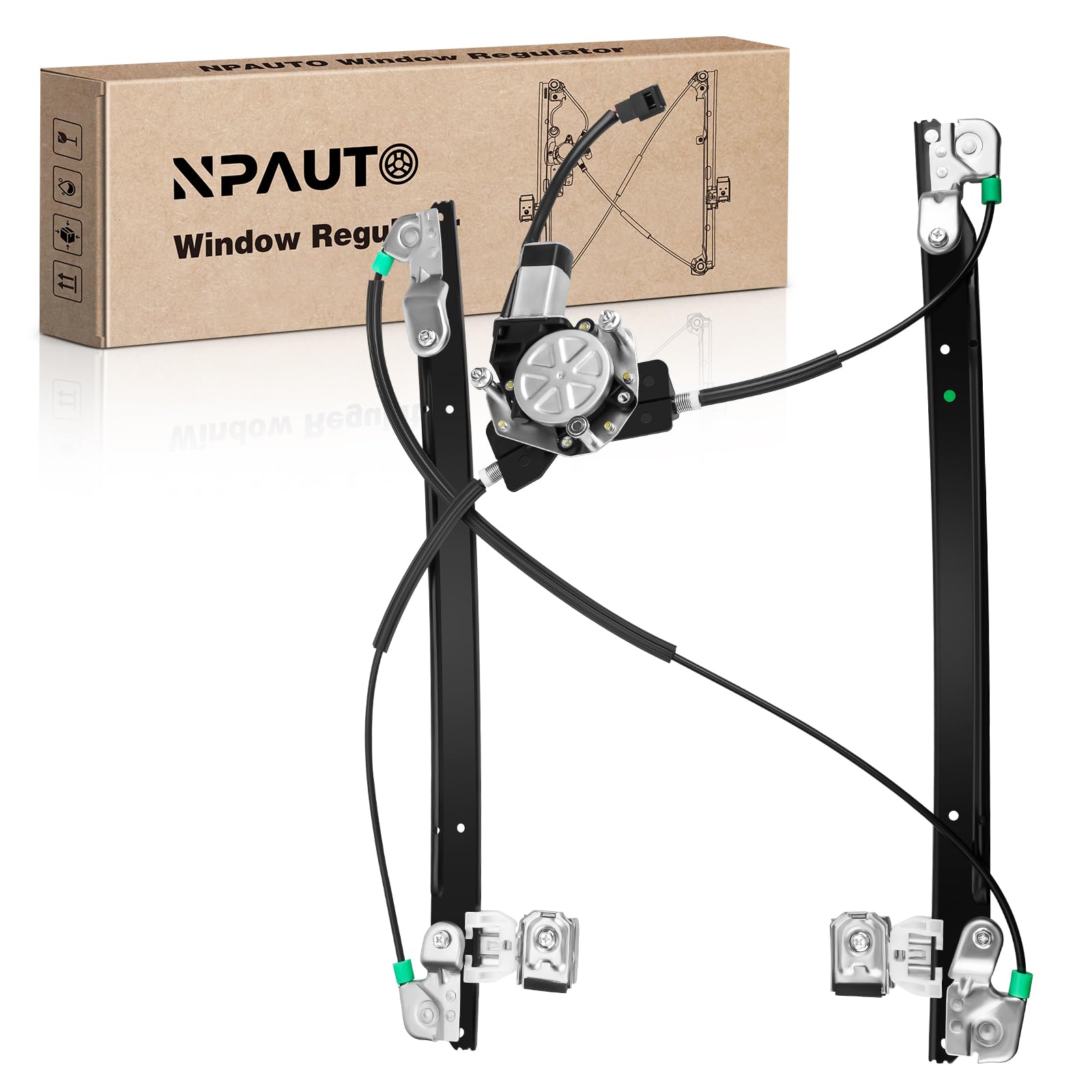 Front Driver Side Power Window Regulator with Motor Replacement for 2004 2005 2006 2007 Chrysler Town & Country, Dodge Caravan/Grand Caravan, Left, 741-534