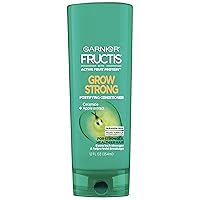 Vista 3 de Garnier Fructis Grow Strong Acondicionador, 33.8 onzas líquidas, 1 unidad (el embalaje puede variar)