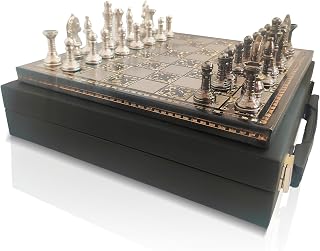 Collectible Premium Metal Brass Chess Board Game Set Brass Chess Pieces Men with Free Complimentary Box
