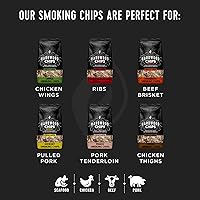 Vista 5 de Fire & Flavor Virutas de madera natural prémium para ahumador, astillas de madera para fumar, astillas de madera para ahumar, accesorios