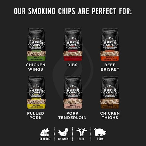 Miniatura 5 de Fire & Flavor Virutas de madera natural prémium para ahumador, astillas de madera para fumar, astillas de madera para ahumar, accesorios para