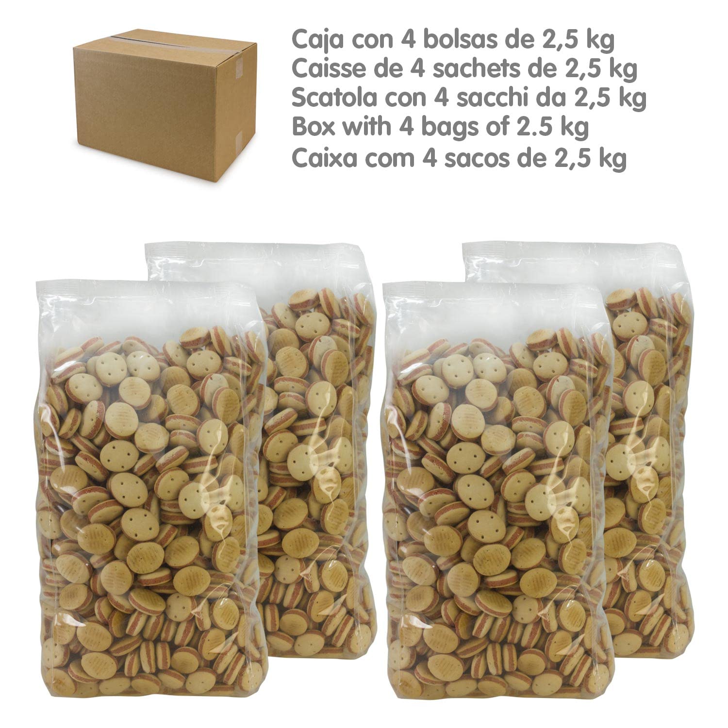 Arquivet Biscuits - Dog Cookies - Oval Sandwich - 10 kg