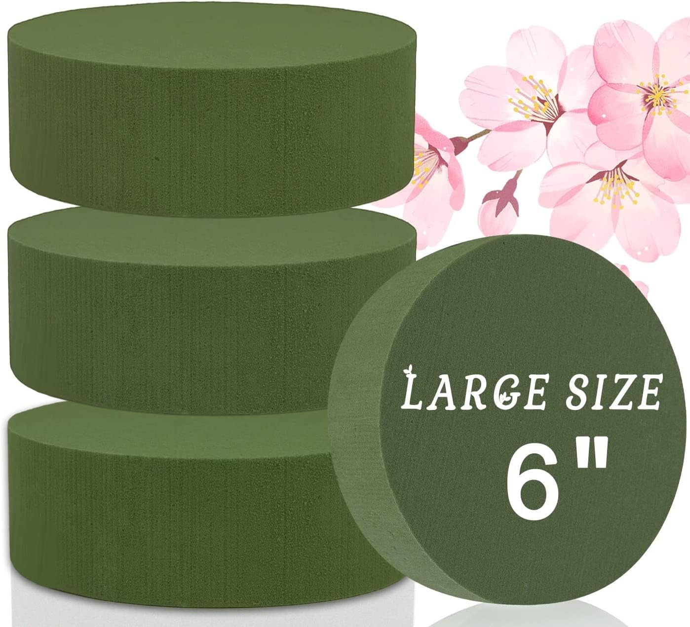 Floral Foam 6" Round Artificial Flower Foam Blocks for Flower